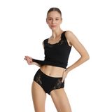 Blackspade Kadın Siyah Dantelli Slip Külot, 4XL Beden
