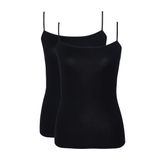 Blackspade Kadın Siyah İnce Askılı Atlet, 2'li Paket, L Beden