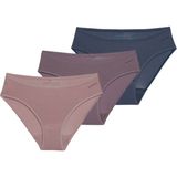 Blackspade Kadın Slip Külot 3'lü Paket Essential 1575 - Mor Pembe Denim - Çok Renkli