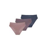 Blackspade Kadın Slip Külot 3'Lü Paket Essential 1575 - Mor Pembe Denim,Çok Renkli S