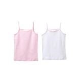 Blackspade Kız Çocuk Atlet 2'li Paket, Pembe-Beyaz, 3-4 Yaş