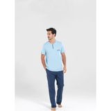 Blackspade Modal Yazlık Erkek Kısa Kollu Pijama Takımı - Mavi