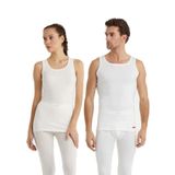 Blackspade Unisex Beyaz Termal Atlet,%50 Pamuk%50 Modal, 2. Seviye
