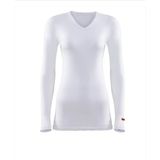 Blackspade Unisex V Yaka Beyaz Uzun Kol Thermal 1257 Termal Özellikli Yumuşak Kumaş - 2XL