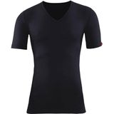 Blackspade V Yaka Kısa Kol Siyah Unisex Termal Pamuklu Erkek Üst İçlik