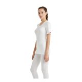 Blackspade V Yaka Kısa Kol Unisex Beyaz Termal İçlik C3T6N2O1