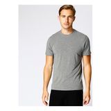 Blackspade Yuvarlak Yaka Düz Füme Melanj T-Shirt, M, 5000424873, Füme Melanj, Erkek