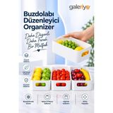 Blackstar 3 Adet Dolap Içi, Buzdolabı Düzenleyici, Banyo ve Mutfak Organizer – Beyaz - Beyaz - Şeffaf