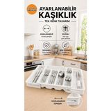 Blackstar Ayarlanabilir Kaşıklık Organizer – Genişleyebilir Çekmece Içi Düzenleyici - 00 Beyaz
