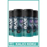 Blade Black Alpha Erkek Alüminyumsuz Deodorant 4x90 Ml Hızlı Kurur, Leke Bırakmaz