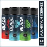 Blade Erkek Alüminyumsuz Deodorant 4x150 Ml (Self Confidence-Green Dream-Marine-Cool Fresh)