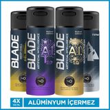 Blade Erkek Alüminyumsuz Deodorant Seti 4x150 Ml(AI 1.0-2-0-Mountain Fresh-Deep Chill)
