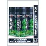 Blade Green Dream Erkek Alüminyumsuz Deodorant Body Spray 3x150ml Hızlı Kurur,Leke Bırakmaz