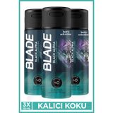 Blade Hero Selection Serisi Black Alpha Erkek Alüminyumsuz Deodorant 3x150 Ml Leke Bırakmaz