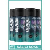 Blade Hero Selection Serisi Black Alpha Erkek Alüminyumsuz Deodorant 4x150 Ml Hızlı Kurur,Leke Bırakmaz