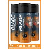 Blade Hero Selection Serisi Night Fire Erkek Alüminyumsuz Deodorant 3x150 Ml Hızlı Kurur,Leke Bırakmaz
