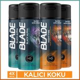 Blade Night Fire & Black Alpha Erkek Alüminyumsuz Deodorant 4x150 Ml Hızlı Kurur,Leke Bırakmaz
