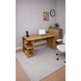 Bladimo Aris Çalışma Masası , Ofis Masası Kitaplıklı Bilgisayar Masası - 95 X 50 - Kahverengi