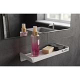 BLAENE BTH-012 Kompakt Banyo Rafı, Paslanmaz Çelik, Drenaj Delikli ve Paslanmaya Dayanıklı, Toz Kaplamalı, Duvar Montajı, Mat Beyaz, 18x10x5 cm