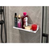 BLAENE Mat Beyaz 304 Paslanmaz Çelik Geniş Banyo Rafı - BTH-019