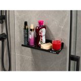 BLAENE Mat Siyah 304 Paslanmaz Çelik Geniş Banyo Rafı - BTH-019