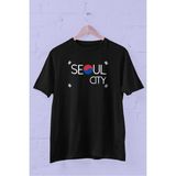 Blah Seoul Bayrak Baskılı Bisiklet Yaka Erkek Tişört - XS - Beyaz