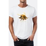 Blah Sting Like A Bee Arı Bisiklet Yaka Erkek Tişört - XXL - Beyaz