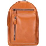 Blake Tan Luxe Deri Çapraz Unisex Sırt Çantası - 20 x 31 x 8 cm - Taba - Açık Kahverengi