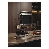 Blamb Metal 4 Raflı Şaraplık Dekoratif Çok Amaçlı Sunumluk Şişelik