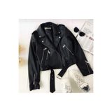 Blanco Siyah Biker Suni Deri Ceket
