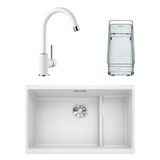 Blanco Subline 700 U Level Eviye Beyaz Mida Beyaz Eviye Seti