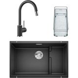 Blanco Subline 700 U Level Granit Antrasit Eviye + Mida-S Antrasit Spiralli Armatür Set + Aksesuar