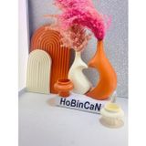Blanj Kalpli Vazo 2'Li Fiji Tealight Mumluk Büyük-Küçük Gökkusağı Sunumluk Tabak 6 Parça Lüx Özel Set