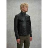 Blauer Siyah Erkek Dik Yaka Standart Deri Ceket 25WBLUL02318-999 Rıpley - 2XL