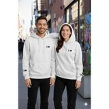 blausee wear LiyAda Oversize Sevgili Çift Kombini Yılbaşı Hediyesi Kişiye Özel Harf Baskılı Kapüşonlu Sweatshirt