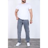 blayn jeans Erkek Açık Gri Baggy Kot Pantolon - Geniş Kalıp Günlük Rahat Denim Jean