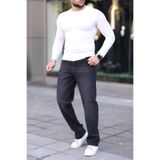 blayn jeans Erkek Antrasit Baggy Kot Pantolon - Geniş Kalıp Günlük Rahat Denim Jean