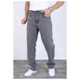 blayn jeans Erkek Arsenik Gri Baggy Kot Pantolon - Geniş Kalıp Günlük Rahat Denim Jean
