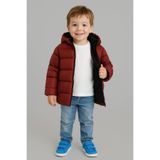 blayn jeans Erkek Çocuk Kapşonlu Montİçi Polarlı Su Ve Rüzgara Dayanıklı Bordo 2-3 Yaş