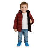 blayn jeans Erkek Çocuk Kapşonlu Montİçi Polarlı Su Ve Rüzgara Dayanıklı Bordo 3-4 Yaş