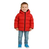 blayn jeans Erkek Çocuk Kapşonlu Montİçi Polarlı Su Ve Rüzgara Dayanıklı Kırmızı 2-3 Yaş