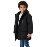 blayn jeans Erkek Çocuk Kürklü Su Ve Rüzgar Geçirmez Kapüşonlu Kışlık Mont & Kaban & Parka Siyah 6-7 Yaş