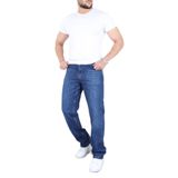 blayn jeans Erkek Kobalt Mavi Baggy Kot Pantolon - Geniş Kalıp Günlük Rahat Denim Jean Kobalt Mavi 33