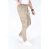 blayn jeans Erkek Nohut Kargo Cepli Paça Bel Lastikli Likralı Kargo Cep Pantolon