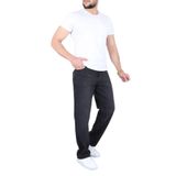 blayn jeans Erkek Siyah Baggy Kot Pantolon - Geniş Kalıp Günlük Rahat Denim Jean Siyah 36