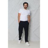 Blayn Jeans Erkek Siyah Jogger Pantolon, Beli Lastikli Bağcıklı, %100 Pamuk Keten, Baggy Rahat Günlük, 4XL
