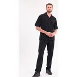 Blayn Jeans Erkek Siyah Keten Takım Oversize Gömlek & Pantolon 2'li Set Bağcıklı Rahat Yazlık Kombin - 2XL