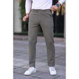 blayn jeans Erkek Slim Fit Keten Pantolon – Esnek Kumaş Şık & Günlük Model Haki 38