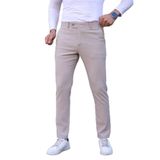 blayn jeans Erkek Slim Fit Keten Pantolon – Esnek Kumaş Şık & Günlük Model Krem 36