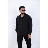 blayn jeans Erkek Uzun Kollu keten görünümlü Gömlek Oversize Kalıp